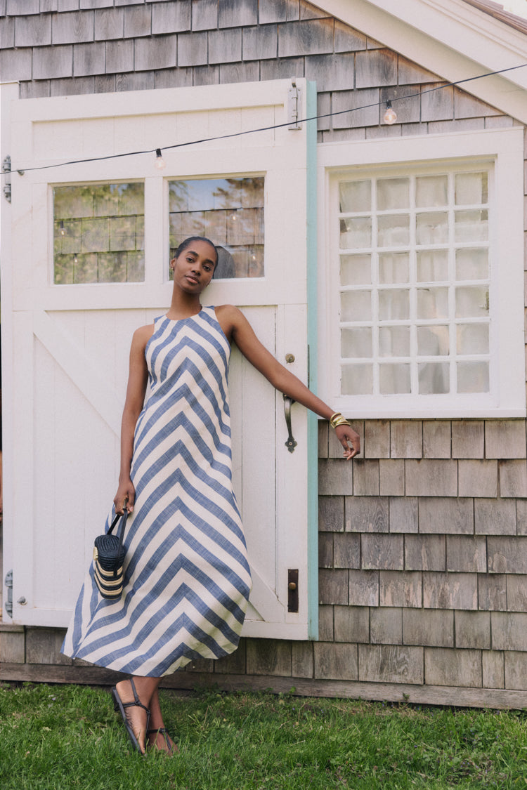 Villa Stripe Cotton Portia Dress