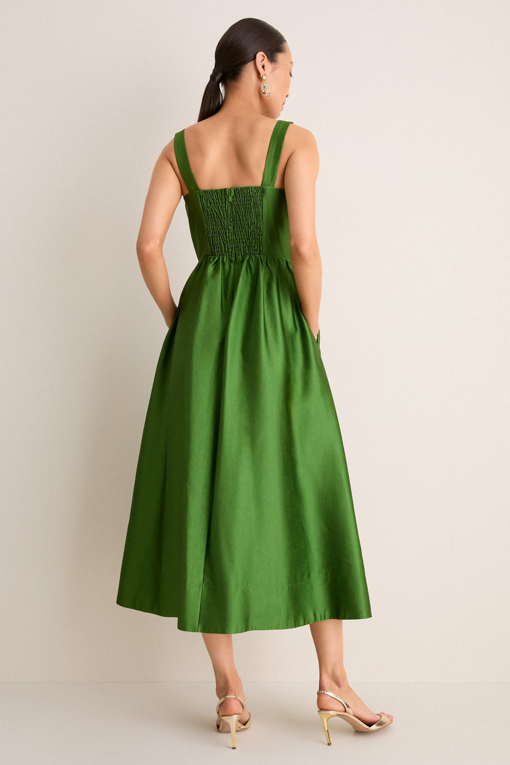 Green Dupioni Esme Dress