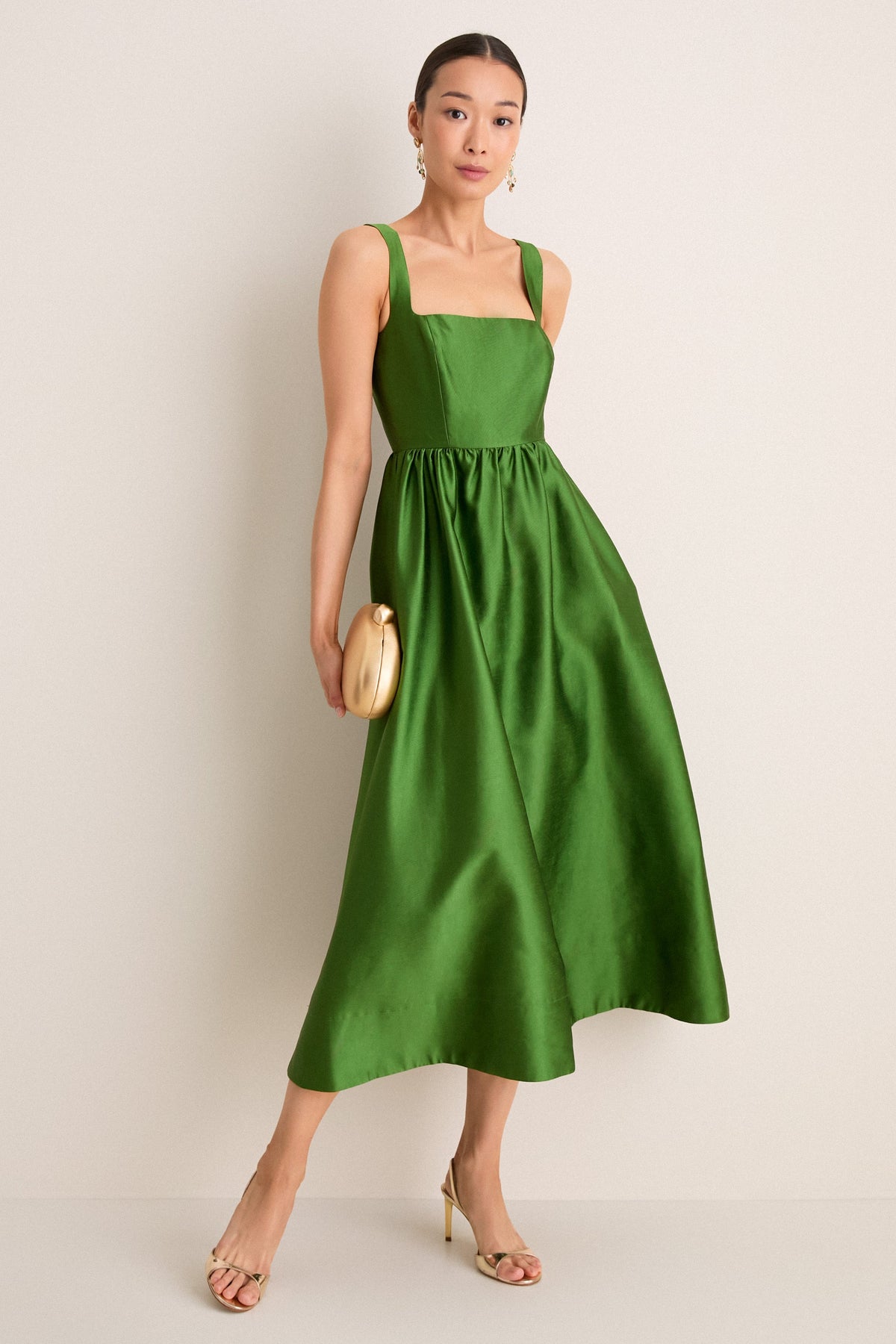 Green Dupioni Esme Dress