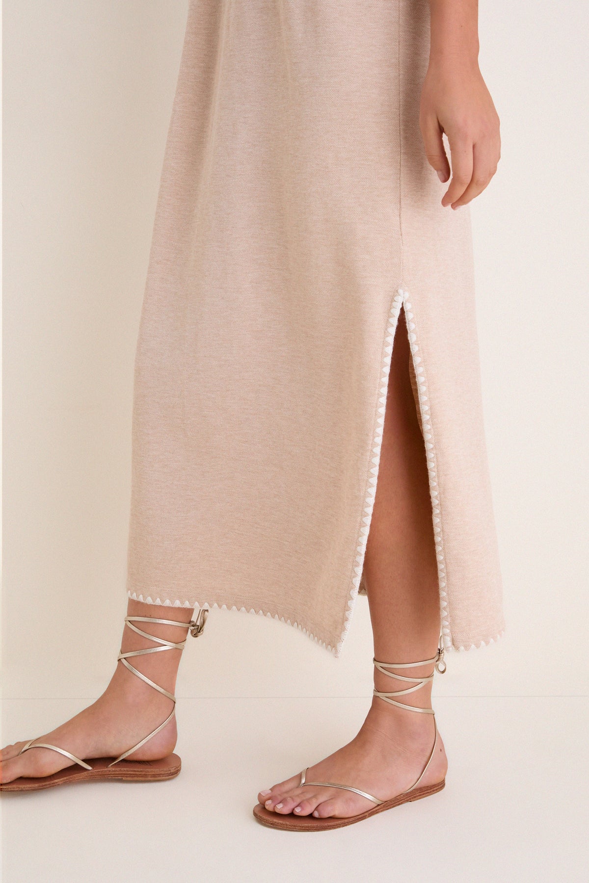 Sandstone Pique Melissa Maxi Dress