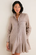 Cafe Stripe Whipstitch Callahan Shirt Dress