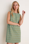 Turquoise & Brown Geo Bitsy Mini Dress