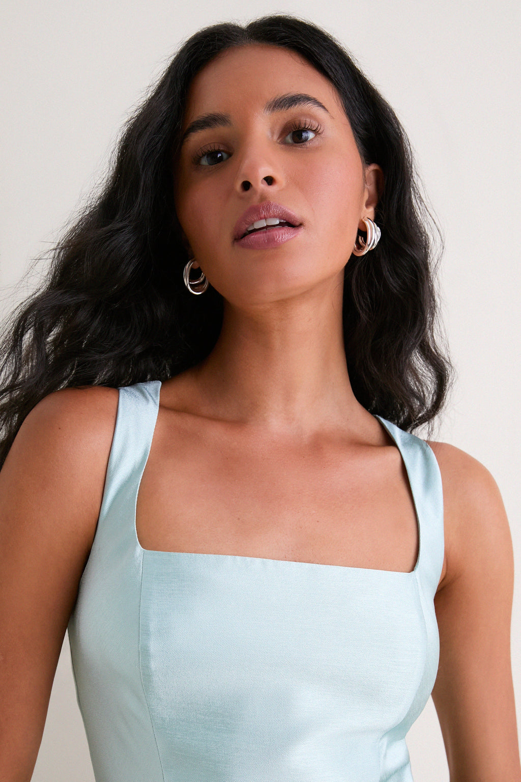 Colorblock Dupioni Brigitte Dress