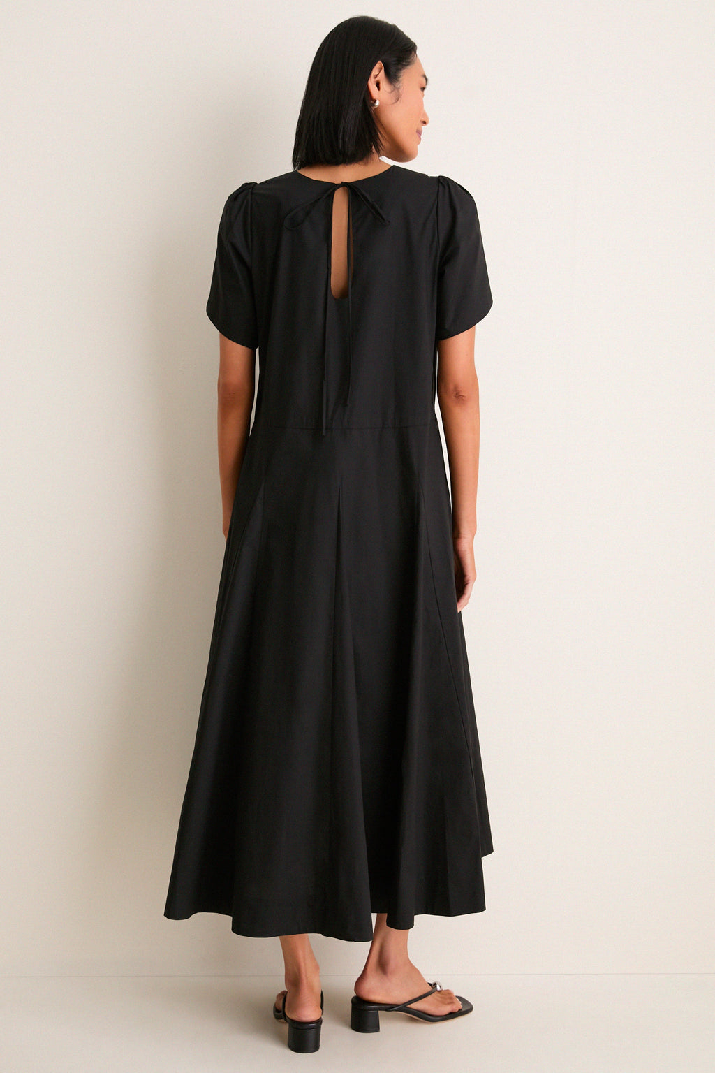 Black Puff Sleeve Lindy Maxi Dress