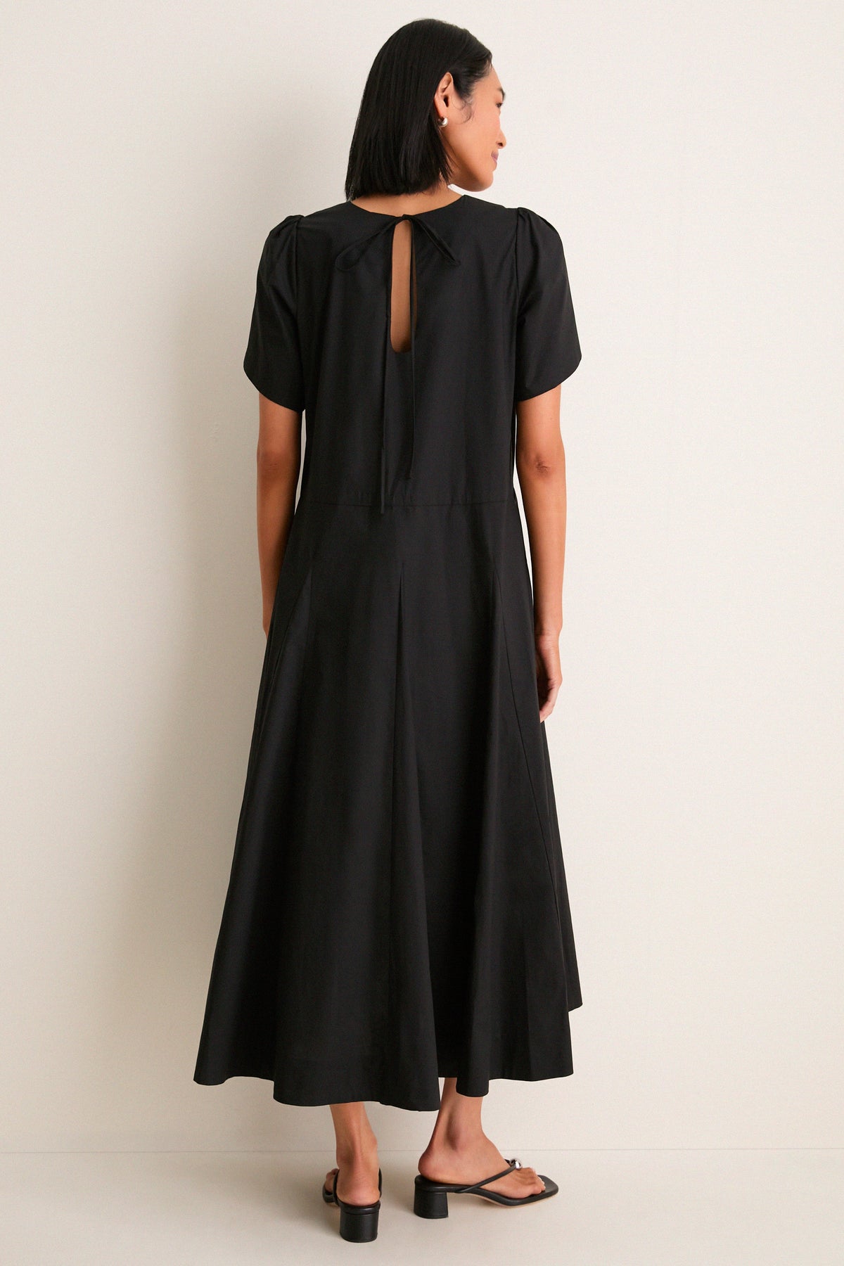 Black Puff Sleeve Lindy Maxi Dress