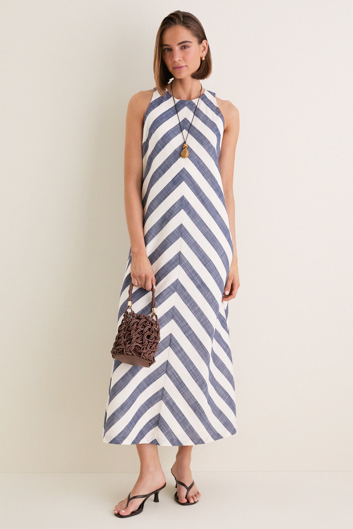 Villa Stripe Cotton Portia Dress