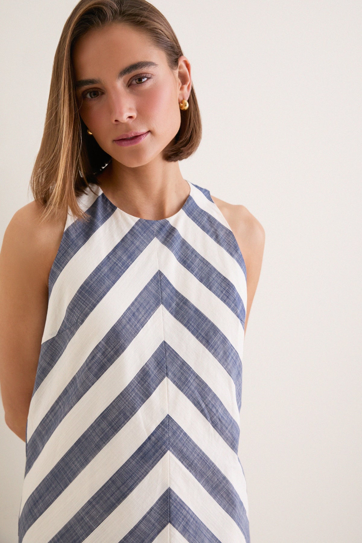 Villa Stripe Cotton Portia Dress