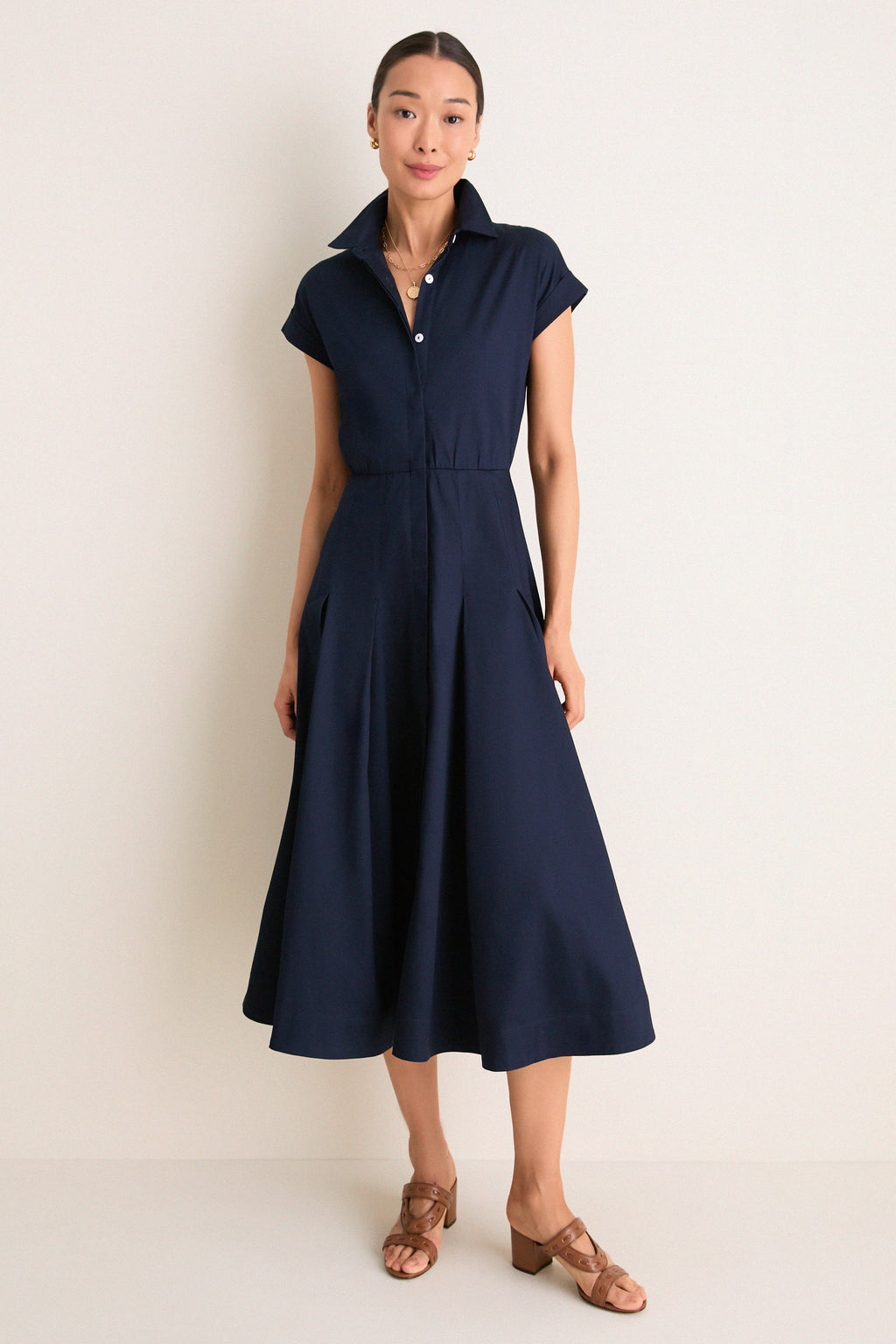 Navy Caterina Shirt Dress