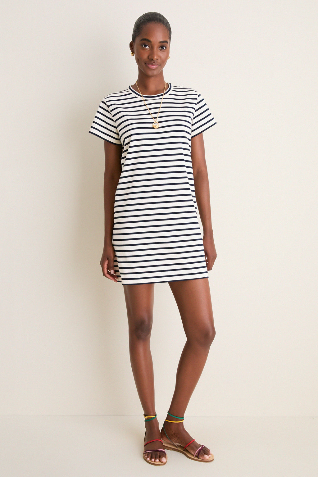 Navy Stripe Parker Mini Dress
