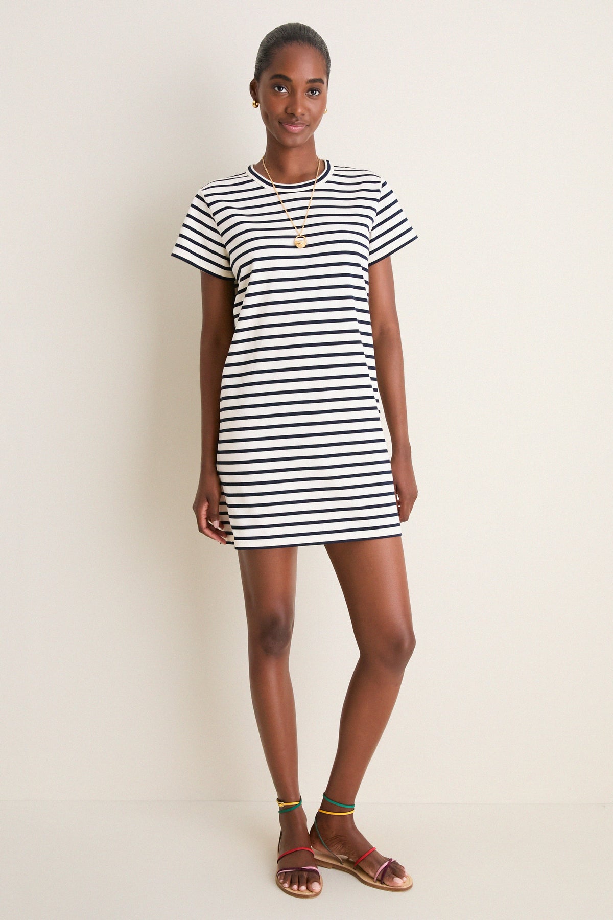 Navy Stripe Parker Mini Dress