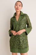 Green Crochet Sparkle Collier Dress