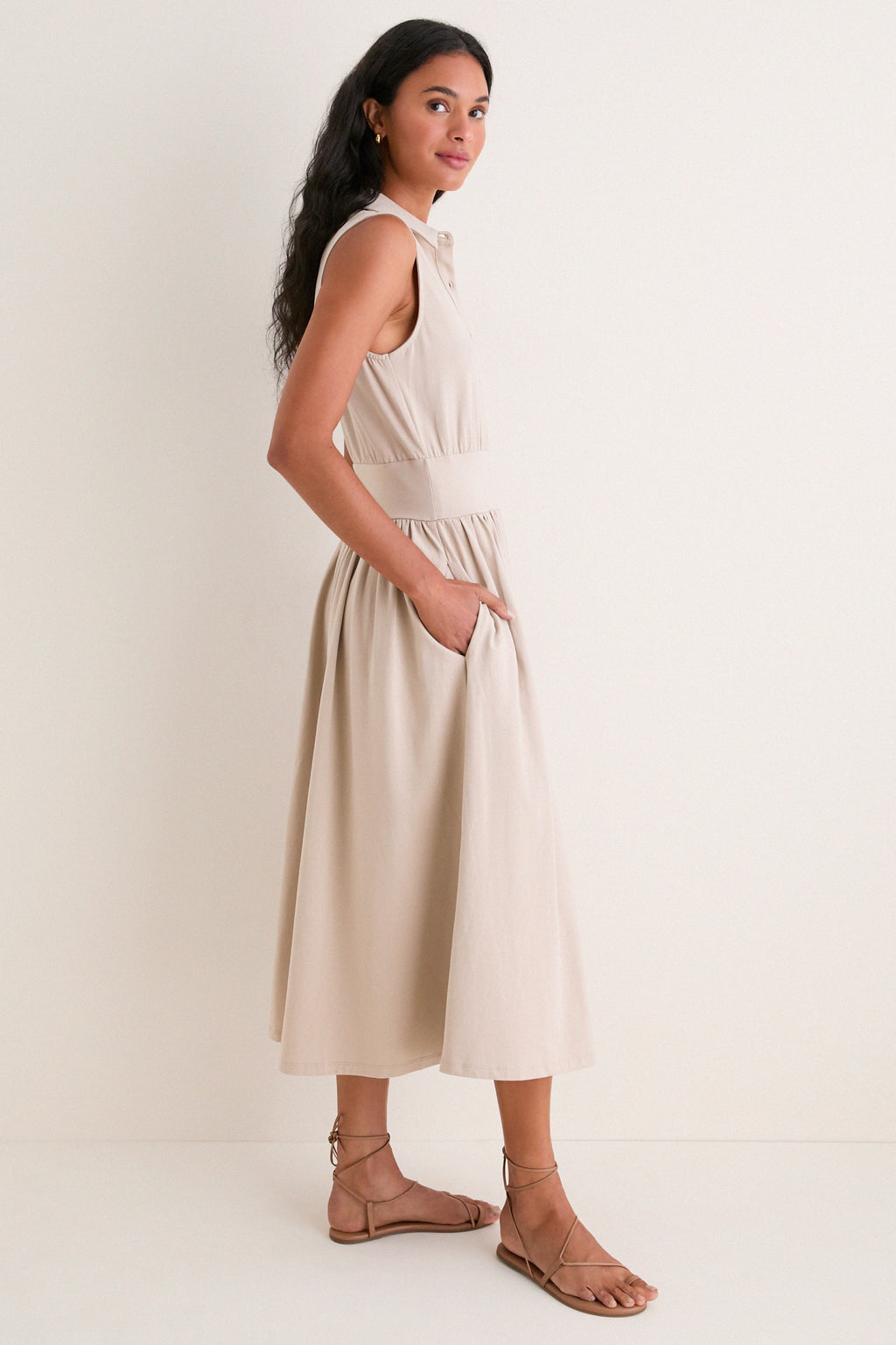 Sand Mikaela Midi Dress