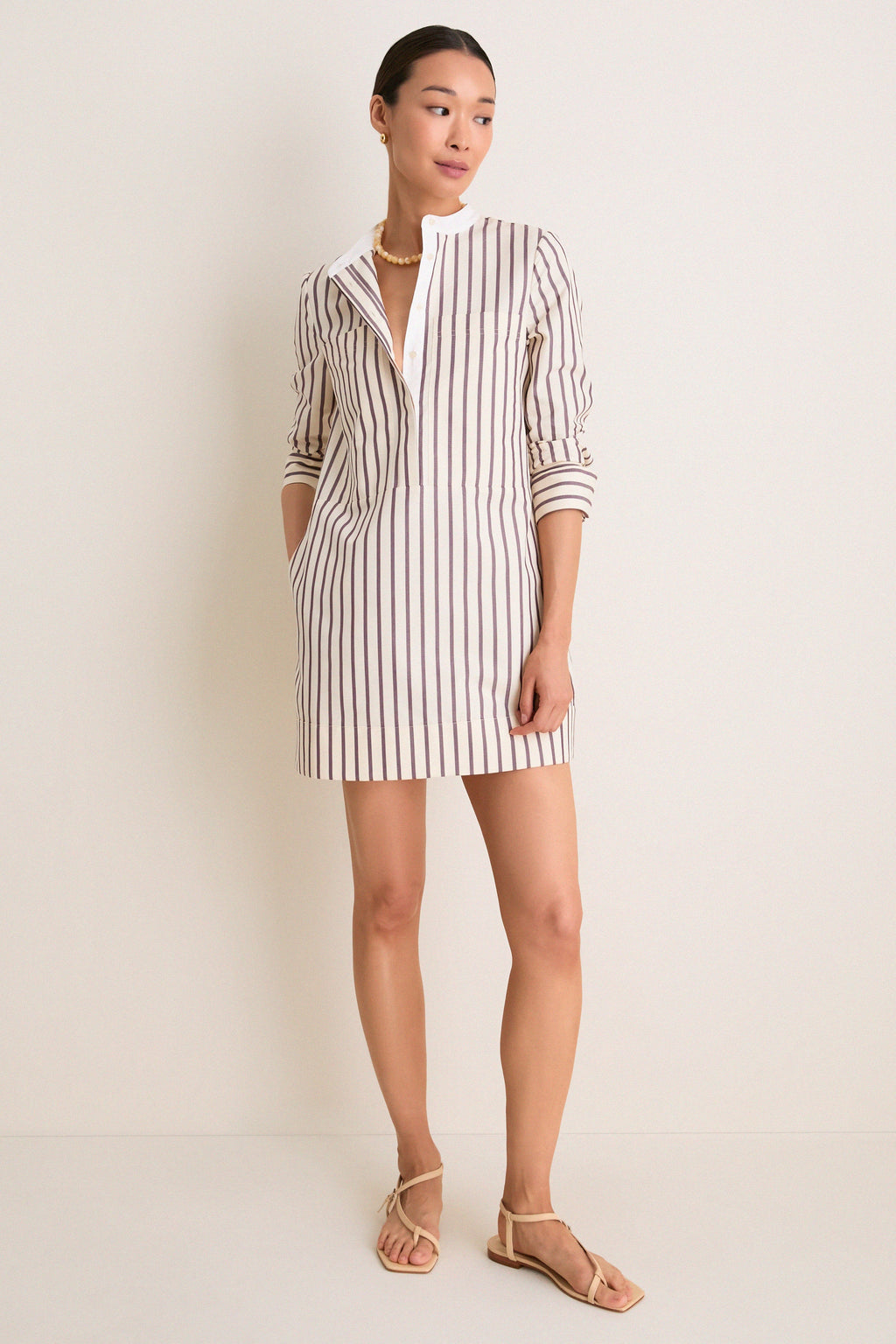 Wine Stripe Rohan Shirt Dress
