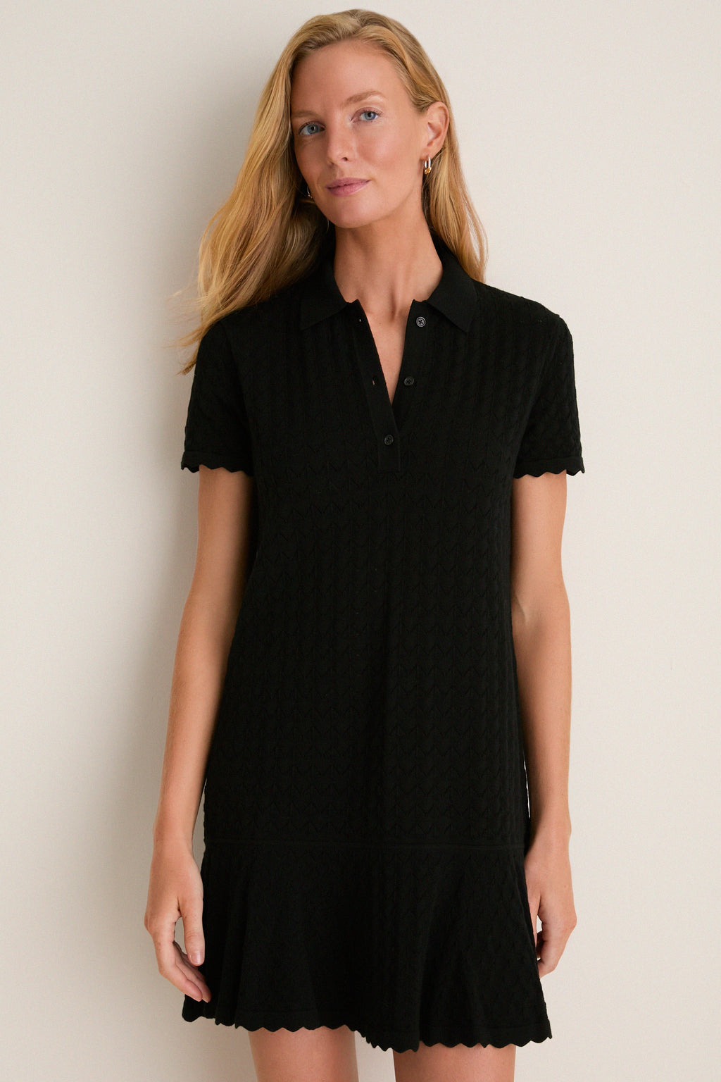 Black May Sweater Polo Dress