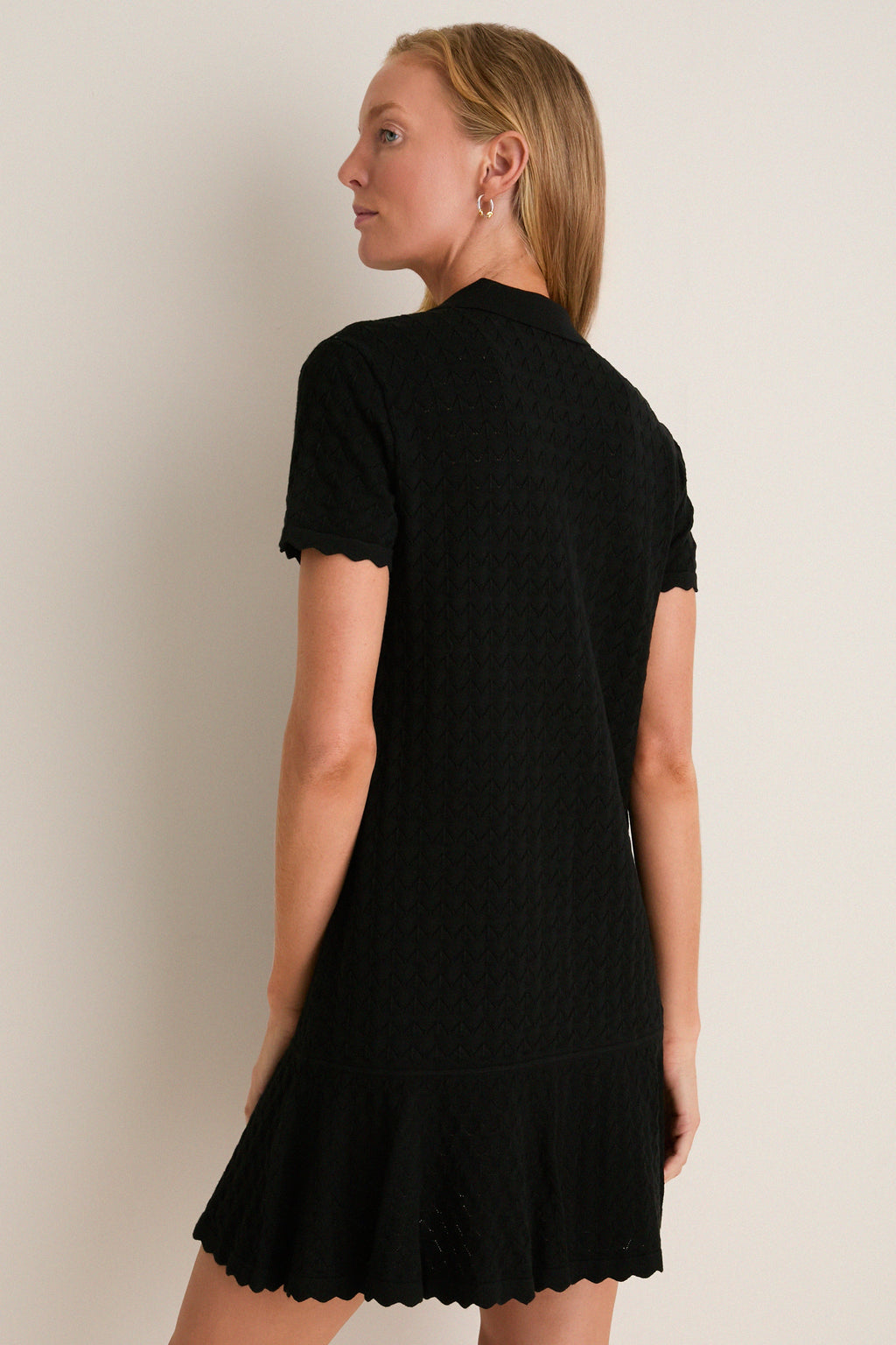 Black May Sweater Polo Dress