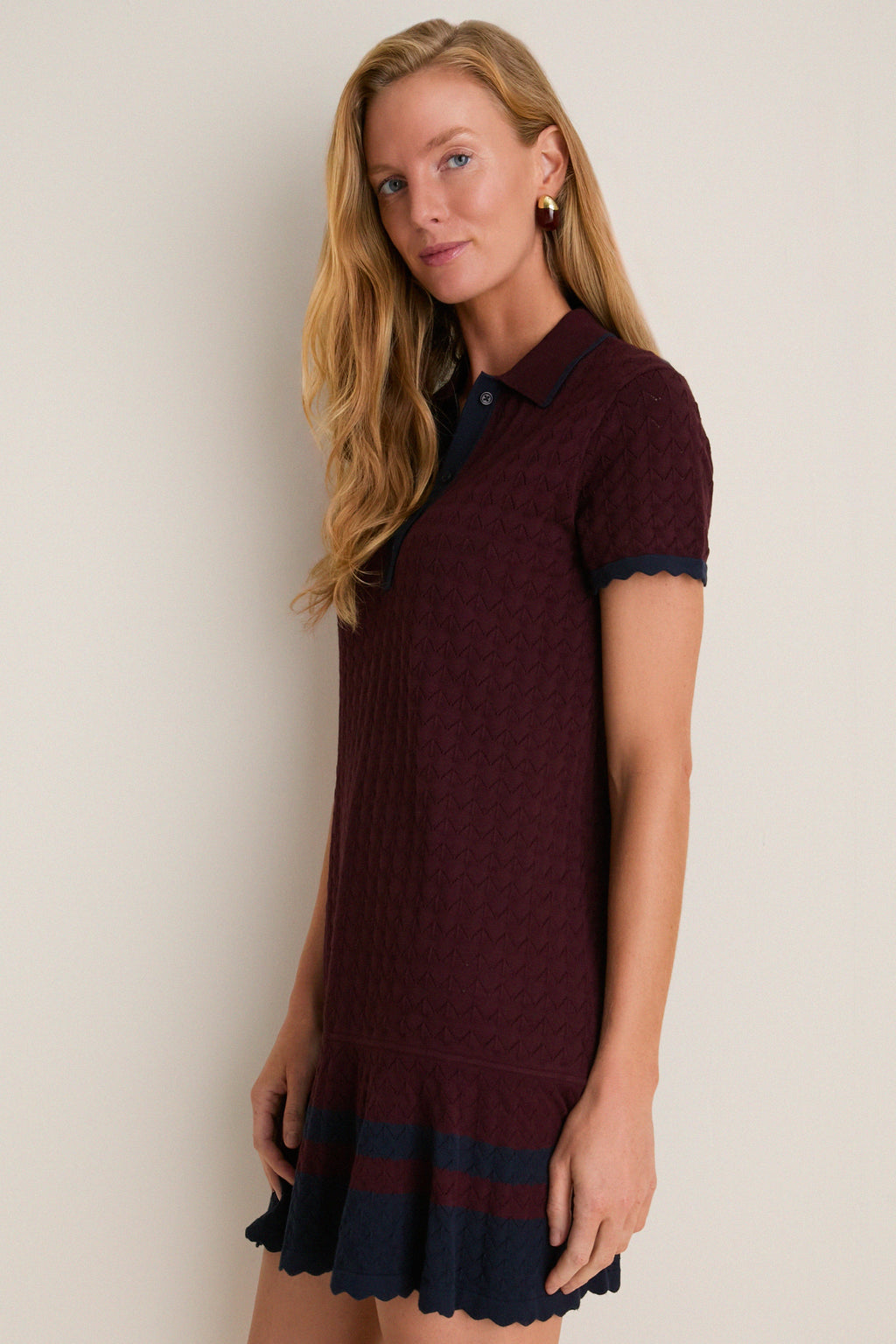 Winetasting May Sweater Polo Dress