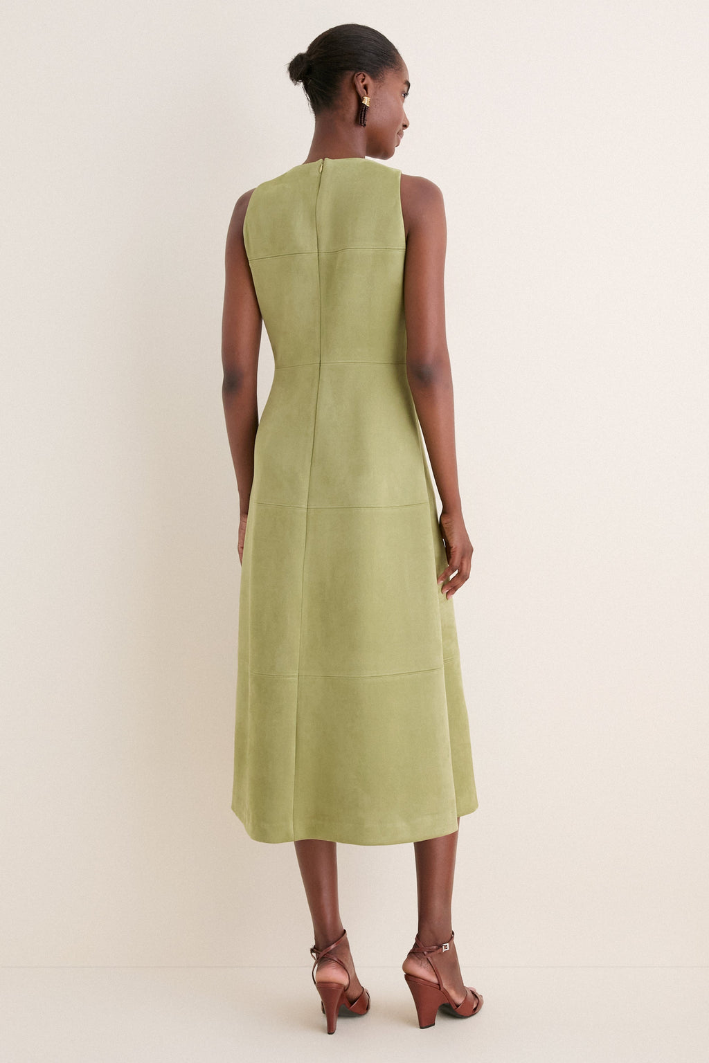 Moss Suede Manon Dress