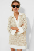 Tan Crochet Collier Dress